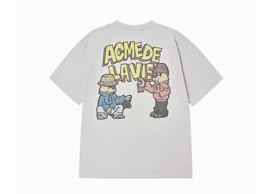 ADLV AC Bear Graffiti Tee Grey