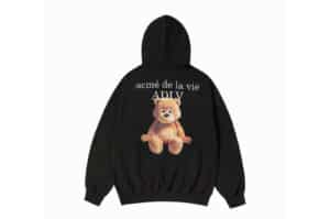 ADLV-Ac-Bear-Basic-Logo-Hoodie-Black