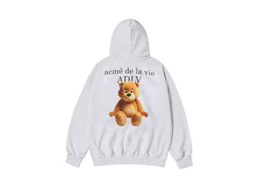 ADLV-Ac-Bear-Basic-Logo-Hoodie-Grey