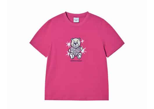 ADLV Woman AC Bear Heart Tee Pink