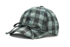 Awesome Needs Basic Ball Cap Ribbon Check Blue