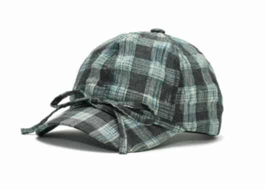Awesome Needs Basic Ball Cap Ribbon Check Blue