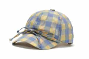 Awesome Needs Basic Ball Cap Ribbon Check Yellow