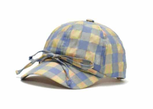 Awesome Needs Basic Ball Cap Ribbon Check Yellow