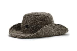 Awesome Needs Fedora Hat Curly Brown