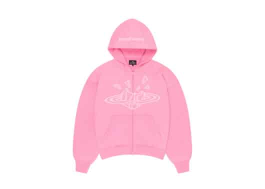 Broken Planet Basic Zip-Up Hoodie Pink