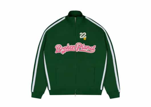 Broken Planet Cotton Track Zip Up Green