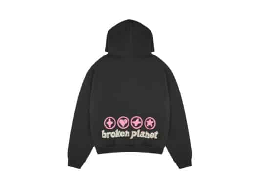 Broken Planet Hearts Are Made to be Broken Hoodie Soot Black - Image 2