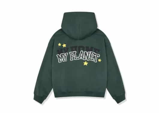 Broken Planet My Planet Zip-Up Hoodie Green - Image 2
