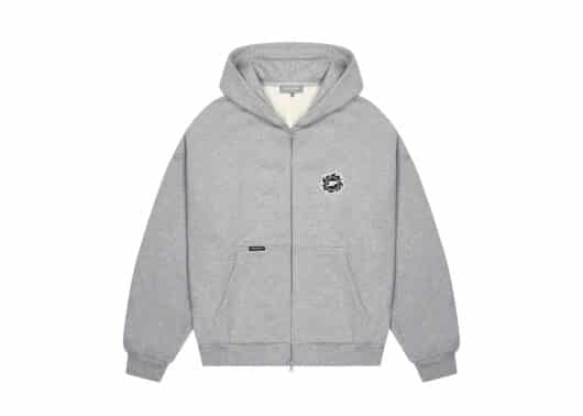 Broken Planet Sun Zip-up Hoodie Grey