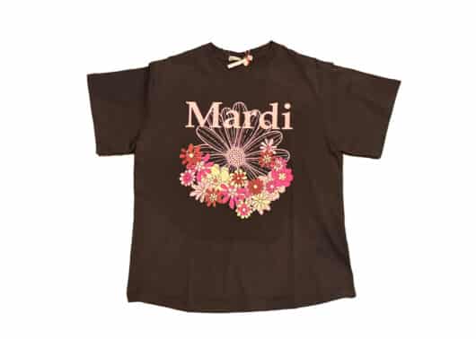 Mardi-Mercredi-FlowerMardi-Jardin-Tee-Black-Palepink