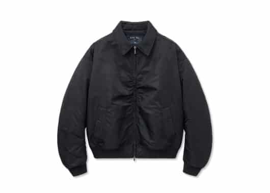 Matin-Kim-Applique-Logo-Shirring-Bomber-Jumper-Black-JP027-W