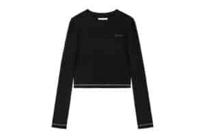 Matin-Kim-Cut-Line-Detail-Long-Sleeve-Logo-Tee-Black-TS010