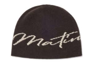 Matin-Kim-Logo-Script-Beanie-Brown-BN001