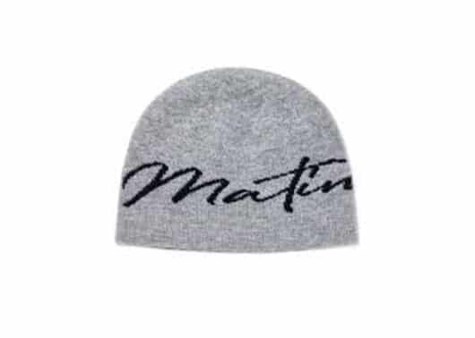 Matin-Kim-Logo-Script-Beanie-Grey-BN001