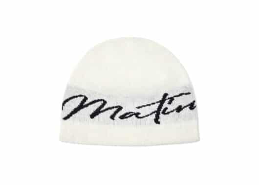 Matin-Kim-Logo-Script-Beanie-Ivory-BN001