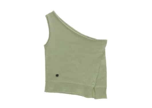 Matin-Kim-Side-Button-One-Shoulder-Knit-Top-Green-PO010