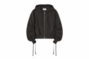 Matin-Kim-Sleeve-String-Detail-Hoody-Zip-Up-Charcoal-JP036