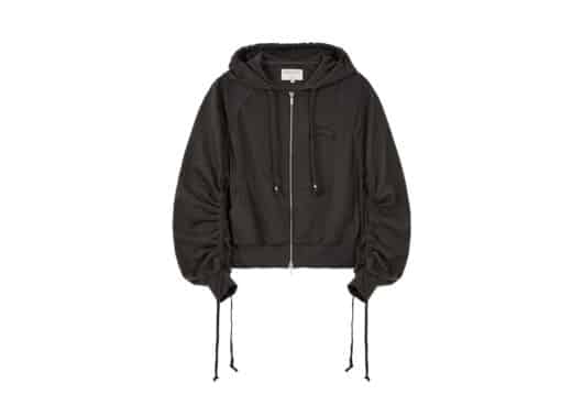 Matin-Kim-Sleeve-String-Detail-Hoody-Zip-Up-Charcoal-JP036