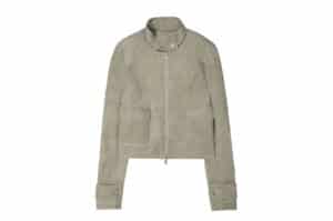 Matin Kim Washed Slim Biker Jumper Light Khaki JP031