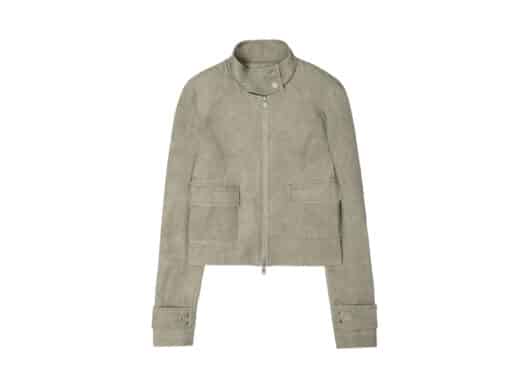 Matin Kim Washed Slim Biker Jumper Light Khaki JP031
