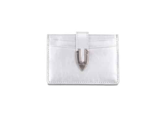 Matin Kim Western Buckle Card Wallet Silver WL012