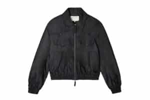 Matin Kim Western Detail Denim Like Blouson Jacket Black JP028