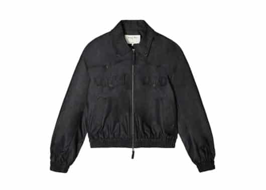 Matin Kim Western Detail Denim Like Blouson Jacket Black JP028