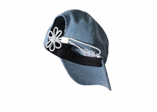 ONGO-Corduroy-Flower-Knot-Cap-Ash-Blue