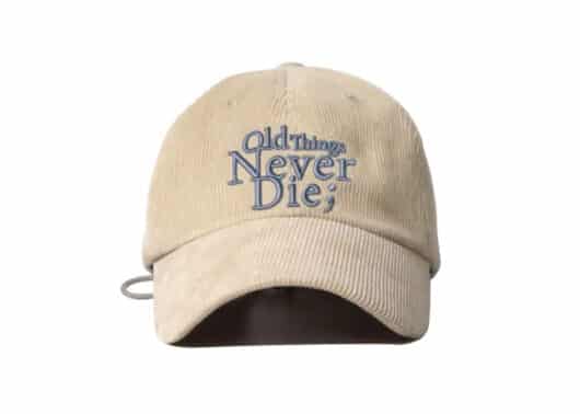 ONGO-Corduroy-Flower-Knot-Cap-Beige