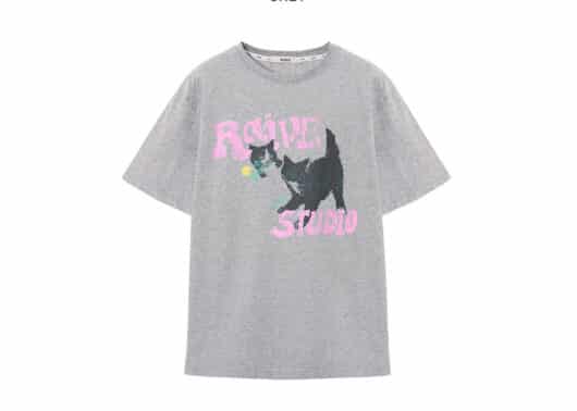 RAIVE-Cat-Oversized-Tee-Grey-VW5ME942