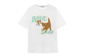 RAIVE Cat Oversized Tee White VW5ME942