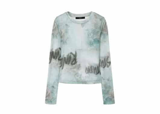 RAIVE Rose Slim Printed Long Sleeve Tee Mint VW4AE105-31