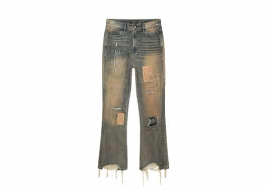 REGEN-ZONE-25SS-RIOT-Boro-Patchwork-Distressed-Pants-Blue-Khaki