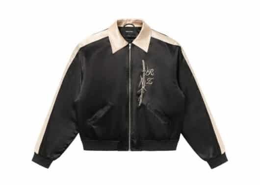 REGEN-ZONE-25SS-RIOT-Ronin-Black-Gold-Satin-Embroidered-Jacket-Black