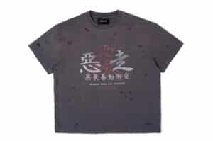 REGEN-ZONE-25SS-RIOT-Tiger-Destroyed-Washed-Tee-Deep-Grey