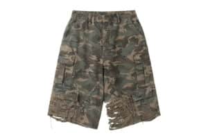 REGEN-ZONE-RGZ-First-Wash-Distressed-Shorts-Camo