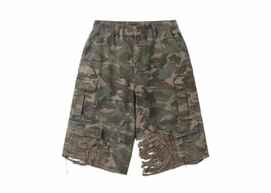 REGEN-ZONE-RGZ-First-Wash-Distressed-Shorts-Camo