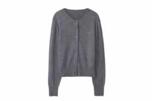 Rolarola-Cashmere-Blended-Basic-Cardigan-Gray
