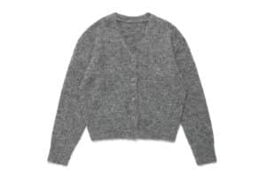Rolarola-Hairy-V-Neck-Cardigan-Gray