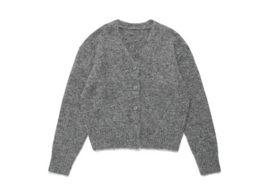 Rolarola-Hairy-V-Neck-Cardigan-Gray