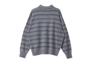 Rolarola-Loose-Fit-Collar-Stripe-Knit-Gray