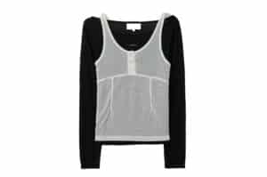 Rolarola Sleeveless Layered Tee Set Black White