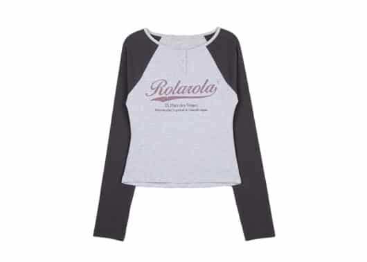 Rolarola-Vintage-Logo-Raglan-Tee-Melange-White-Charcoal