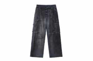 SOULDIVE-25SS-Destroyed-Detachable-Utility-Work-Pants-Gradient-Purple