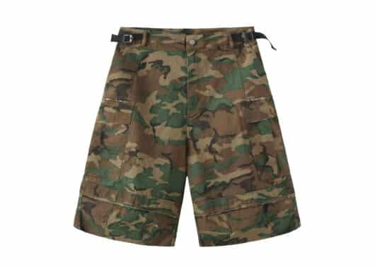 SOULDIVE 25SS Multi-Pocket Wide Leg Cargo Shorts Camo
