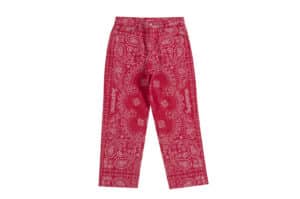 Supreme Bandana Jacquard Baggy Jean Red