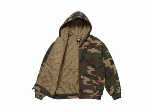 Supreme Dickies Quilted Lined Zip Up Hooded Sweatshirt (FW25) Woodland Camo 2