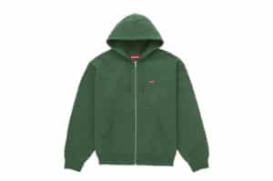 Supreme Small Box Zip Up Hooded Sweatshirt (SS25) Dark Pine