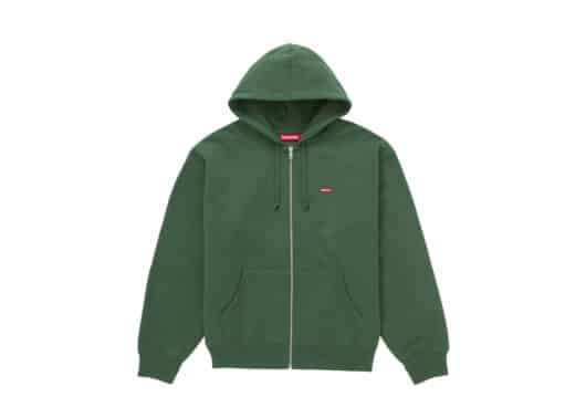 Supreme Small Box Zip Up Hooded Sweatshirt (SS25) Dark Pine